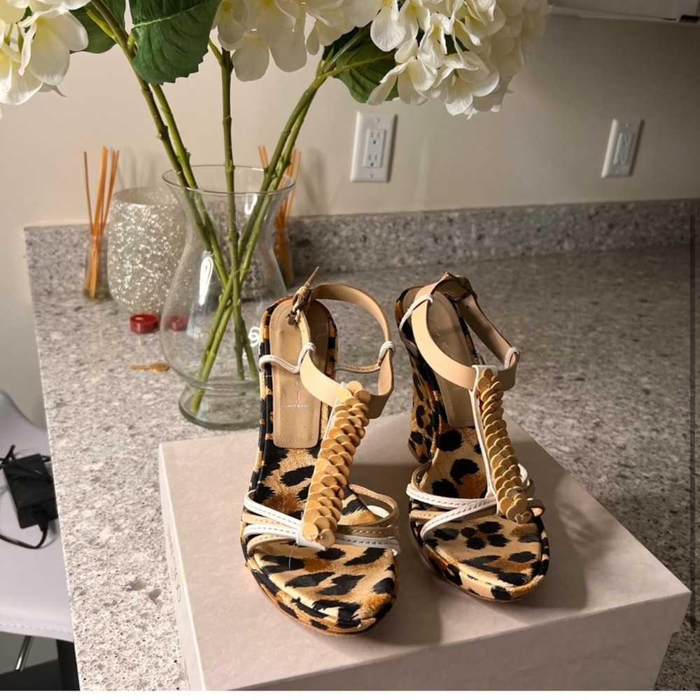 Casadei animal print wedge sandals - Picture 2 of 5